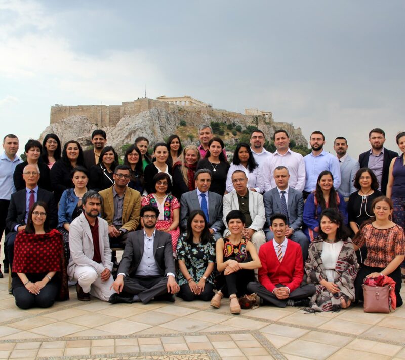 A group of people posing for a picture