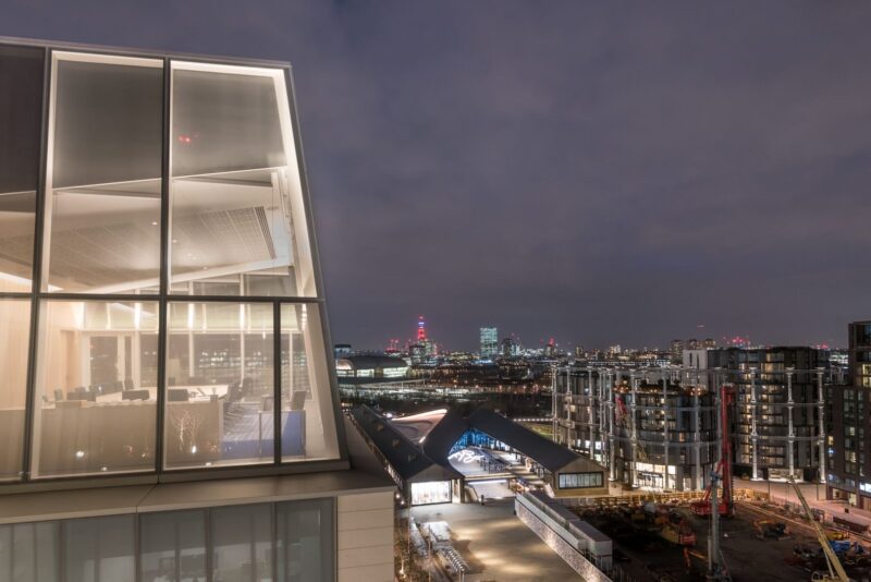 Night view of AgaKhan Centre terrace garden