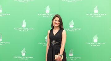 Anisha Lakhani, a step alumna posing at the inaugural ceremony of Aga Khan Foundation, Australia