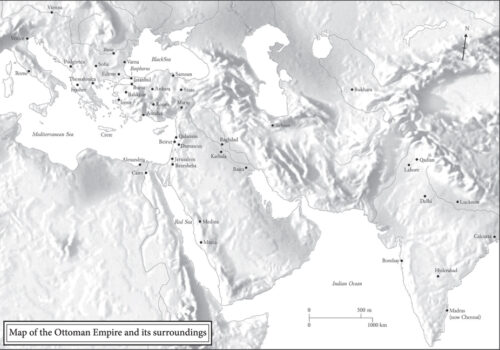 Grey outlook of a map