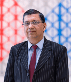 Najam Abbas in a black suit